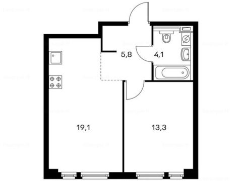 1-комнатная квартира в Жилой комплекс «Митино парк»