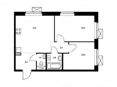 2-комнатная квартира в Жилой район «Бунинские луга»