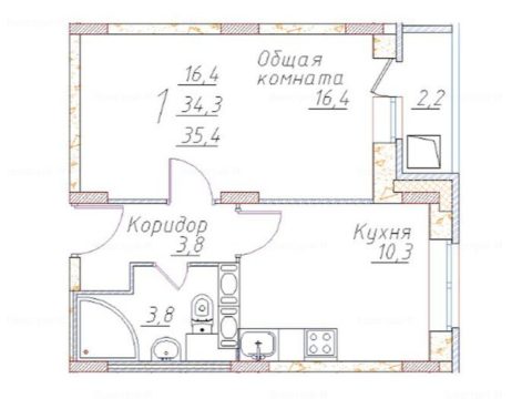 1-комнатная квартира в ЖК «Полет-Купавна»