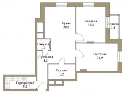2-комнатная квартира в ЖК «Большая семерка»