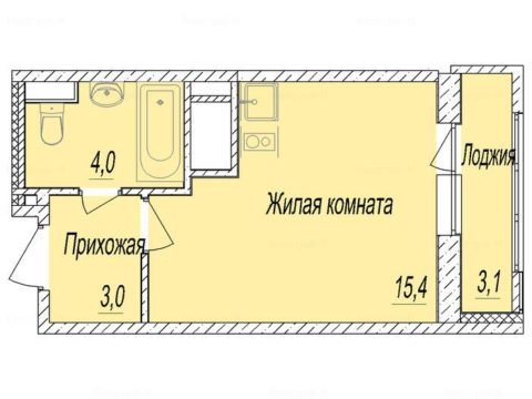 1-комнатная квартира в ЖК «Отрадный»