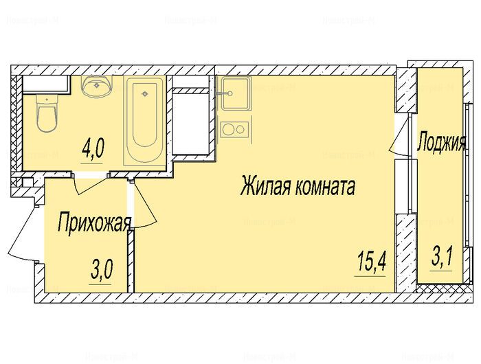 1-комнатная квартира в ЖК «Отрадный»