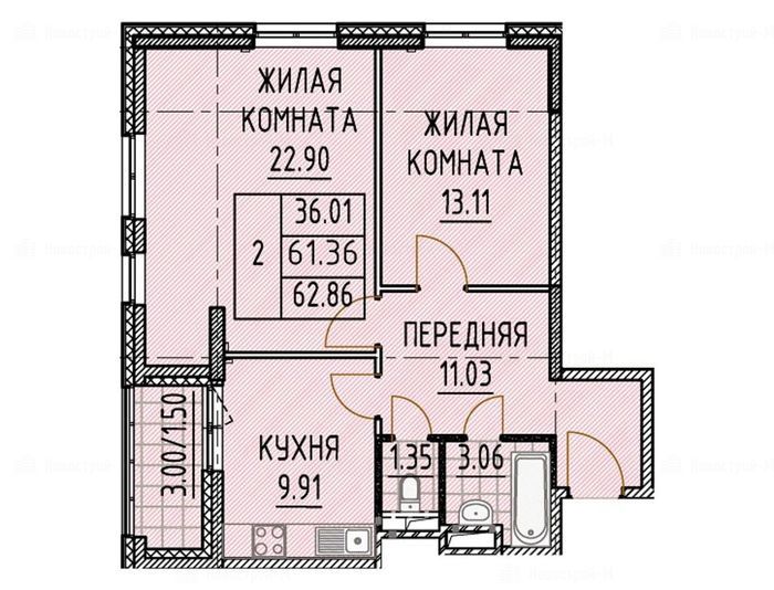 2-комнатная квартира в ЖК «Цветной Бульвар»