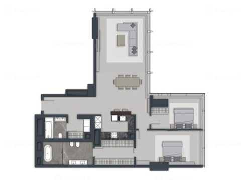 3-комнатная квартира в МФК Neva Towers