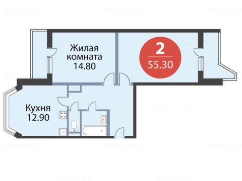 2-комнатная квартира в мкр. «Немчиновка»