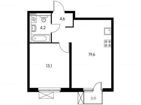 1-комнатная квартира в Жилой комплекс «Столичные поляны»