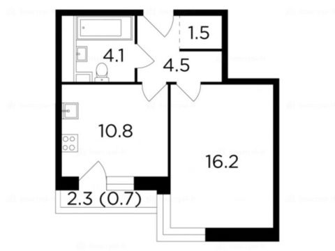 1-комнатная квартира в ЖК RiverSky
