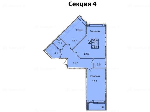 2-комнатная квартира в ЖК «Созвездие»