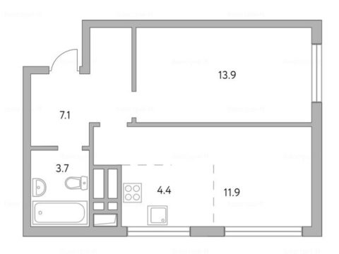 2-комнатная квартира в ЖК «Инновация»