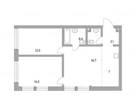 3-комнатная квартира в Апарт-комплекс HighWay